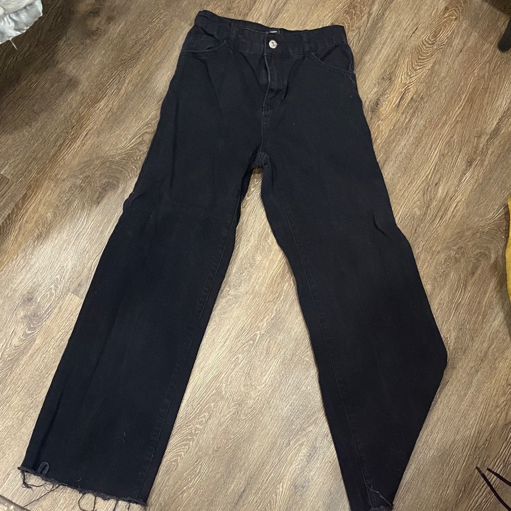 Black Wide-Leg Jeans